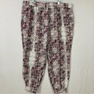 Jennifer Lopez Animal Print Soft Lightweight Pull-on Joggers size 2X